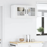 Wall Glass Cabinet LUCCA White 80 x 31 x 40 cm Engineered Wood 884944