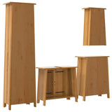 4 Piece Bathroom Furniture Set Solid Wood Pine 3223454