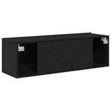 TV Cabinet 2 pcs Black 100 x 30 x 30 cm Engineered Wood 862106