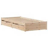 Bed Frame without Mattress 100x200 cm Solid Wood Pine 3301658