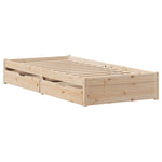 Bed Frame without Mattress 100x200 cm Solid Wood Pine 3301658
