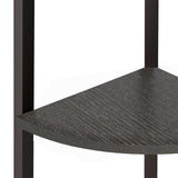 4-Tier Corner Shelf Black 45.5x31.5x150 cm 336393