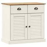 Highboard "VIGO" White 78x40x175 cm Solid Wood Pine 3188302