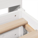 Bed Frame without Mattress White 180x200 cm Super King Solid Wood Pine 3323369