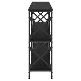 Console Table Black Oak 156 x 28 x 80.5 cm Engineered Wood 882786
