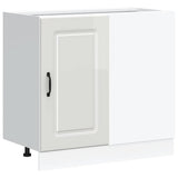 Kitchen Base Cabinet "Kalmar" High Gloss White Engineered Wood 854320