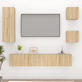 5 Piece TV Cabinet Set Sonoma Oak Engineered Wood 3114440