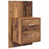 Headboard with Cabinet 3 pcs Old Wood Engineered Wood 3415805