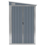 Wall-mounted Garden Shed Grey 118x382x178 cm Galvanised Steel 316230