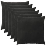 Cushion Cover 6 pcs HEERLEN Black 80 x 80 cm Velvet 913532
