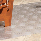 Stair Tread Rectangular 4 pcs Silver 90 x 40 cm Aluminium 4104336