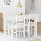 5 Piece Dining Set White 240883