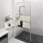 ZNTS Walk-in Shower Wall with Shelf Chrome 100x195 cm ESG Glass&Aluminium 3185502