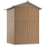 Garden Shed Brown 126x97.5x177 cm Galvanised Steel 316236