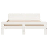 Bed Frame without Mattress White 160x200 cm Solid Wood Pine 855467