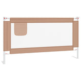 Toddler Safety Bed Rail Taupe 160x25 cm Fabric 10221