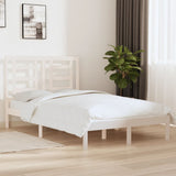 Bed Frame without Mattress White 120x190 cm Small Double Solid Wood 3104319
