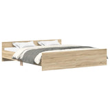 Bed Frame without Mattress Sonoma Oak 180x200 cm Super King 3203770