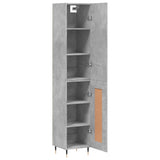 Highboard Concrete Grey 34.5x34x180 cm Engineered Wood 3199093