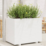 ZNTS Garden Planter White 90x60x72 cm Solid Wood Pine 3282645