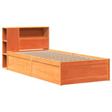 Bed Frame without Mattress Wax Brown 75x190 cm Small Single Solid Wood Pine 3323442