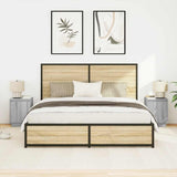 Bedside Cabinets with LED Lights 2 pcs Grey Sonoma 38x34x50 cm 861276