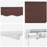 Manual Retractable Awning with LED Brown 600x300 cm 3215385