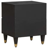 Bedside Cabinet 2 pcs Black 40 x 33 x 46 cm Solid Mango Wood 4018807