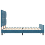ZNTS Bed Frame Dark Blue 140x200 cm Velvet 3345015