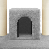 Cat Tree with Sisal Scratching Posts Light Grey 110 cm 171480
