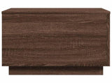 Coffee Table with LED Lights Brown Oak 50x50x40 cm 839874