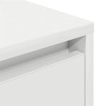 ZNTS Bedside Cabinet with LED Lights White 38x34x50 cm 861265