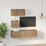 TV Cabinet Set 4 pcs Artisan Oak Engineered Wood 3393149