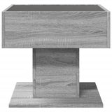 Coffee Table with LED Grey Sonoma 50x50x45 cm Engineered Wood 847530