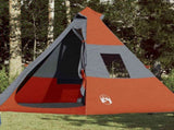 Camping Tent Tipi 7-Person Orange Waterproof 94429