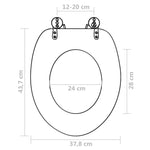 ZNTS WC Toilet Seats with Lid 2 pcs MDF Flamingo Design 3056405