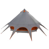 Teepee Tent 5-Person Grey and Orange 415 x 415 x 247 cm 42004013