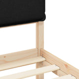 Bed Frame with Upholstered Headboard Black 160 x 200 cm 877826