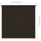 Outdoor Roller Blind 245 cm Brown 312987