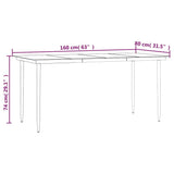 5 Piece Garden Dining Set Poly Rattan 3157876