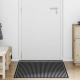 Doormat Stripe Black and Grey 90x150 cm 4105596