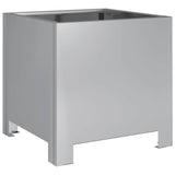 Garden Planters 2 pcs 30x30x30 cm Galvanised Steel 851196