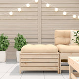 Garden Footstool with Cushion Solid Wood Pine 844925