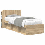 Headboard Cabinet with Storage Sonoma Oak Engineered Wood 8001194