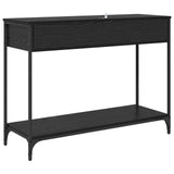 Console Table Black Oak 100 x 34.5 x 75 cm Engineered Wood 882243