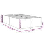 ZNTS Bed Frame without Mattress Black 120x190 cm Small Double Fabric 3284717