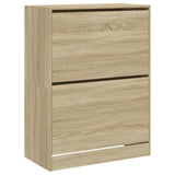 Shoe Cabinet with 2 Flip-Drawers Sonoma Oak 80x42x108 cm 3214401