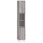 ZNTS 3 Piece Bathroom Cabinet Set Grey Sonoma Engineered Wood 3187795