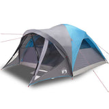 Family Tent Tunnel 6-Person Blue Waterproof 4009459