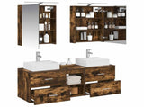 Bathroom Furniture Set 5 pcs Smoked Oak 3406795